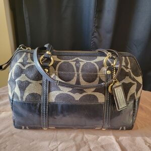 Coach Signature Canvas Satchel in Brown